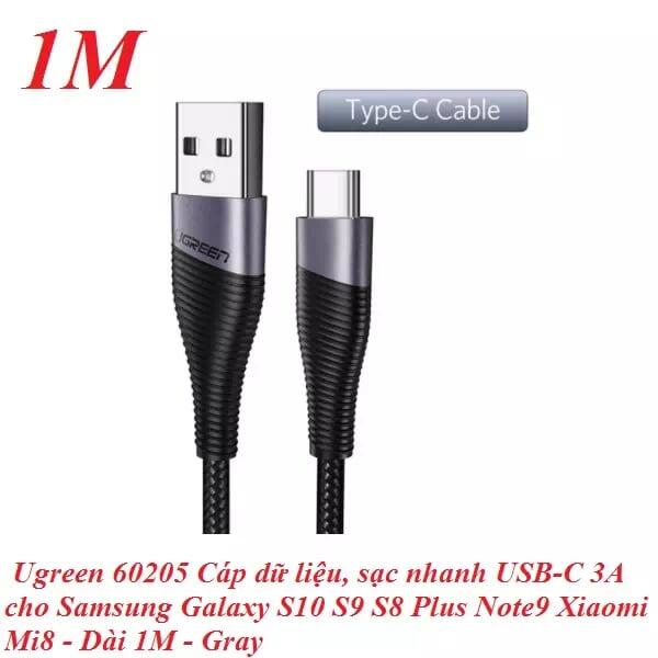 Ugreen UG60205ED022TK 1M Màu Xám Dây USB Type C truyền dữ liệu và sạc - HÀNG CHÍNH HÃNG