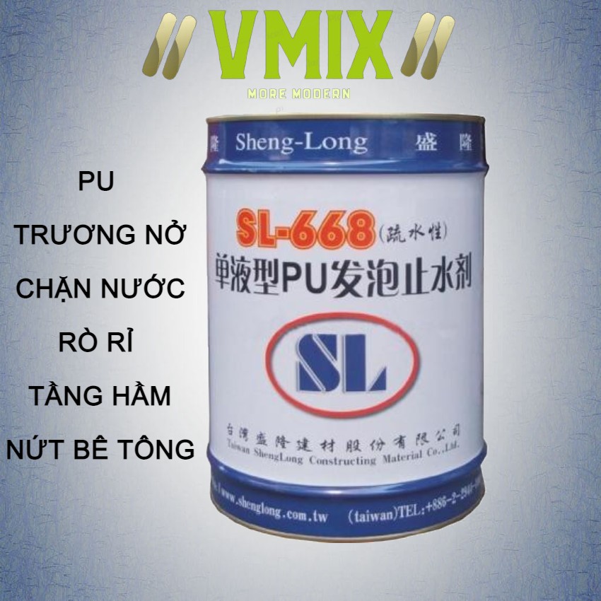 [10kg] Keo pu chống thấm trương nở Sl-668 chặn nước ngay tức thời bơm vào nơi rò rỉ nước trương nở ngay tức thời khi gặp nước.