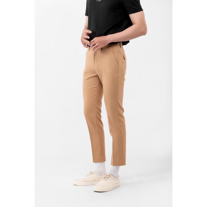 Quần tây nam màu Tanin Twill Texture form slim crop 10F21PFO007 | LASTORE MENSWEAR