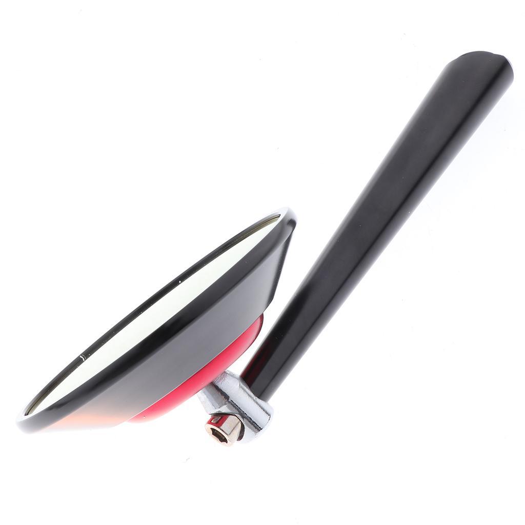 Colorful Rear View Side Mirrors Universal for Motorcycle Chopper ATV Scooter Red
