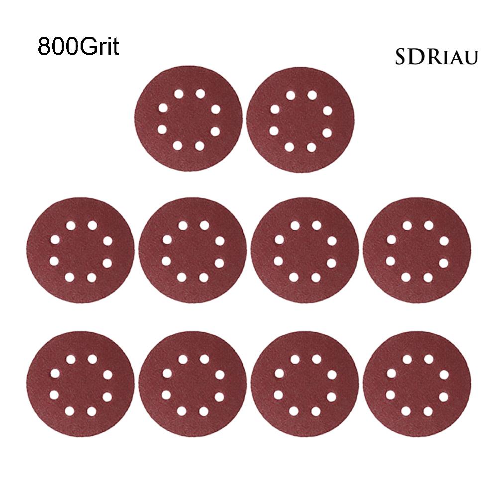 Set 10 Đĩa Chà Nhám 8 Lỗ Tiện Dụng