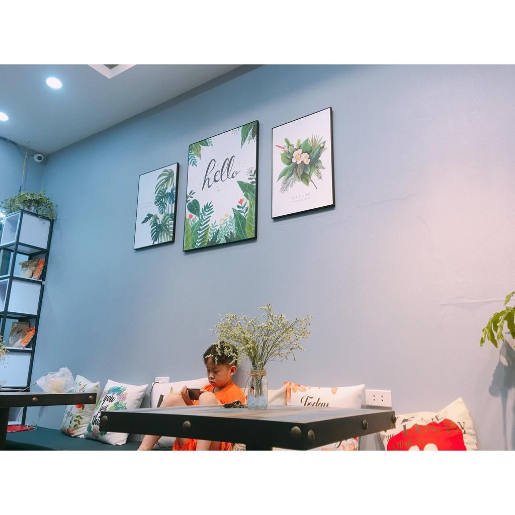 Bộ 5 tranh canvas treo tường cây lá thiên nhiên