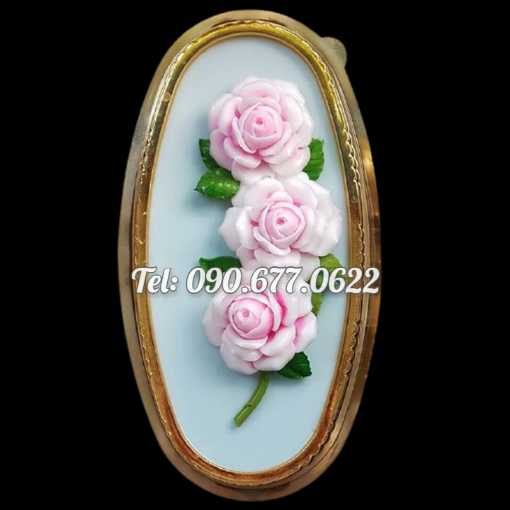 Khuôn rau câu silicone hoa hồng cánh tim loại 8 cm - Mã số 1654