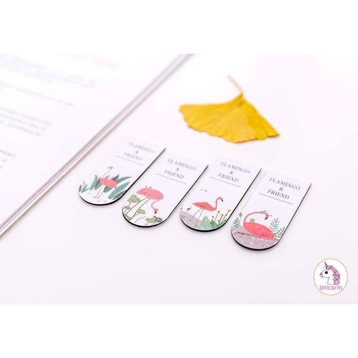 BOOKMARK NAM CHÂM ĐÁNH DẤU TRANG FLAMINGO &amp; FRIEND SIÊU XINH XẮN