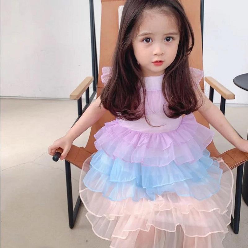 VT9 Size90-130 (9-25kg) Váy Đầm cho bé gái (Đầm voan công chúa 3 tầng) Thời trang trẻ Em hàng quảng châu