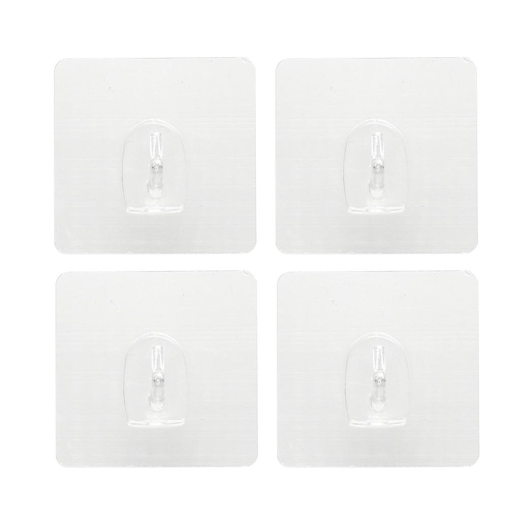 Wall Door House Home Square Plastic Self Adhensive Sticky Hook Hooks Holder