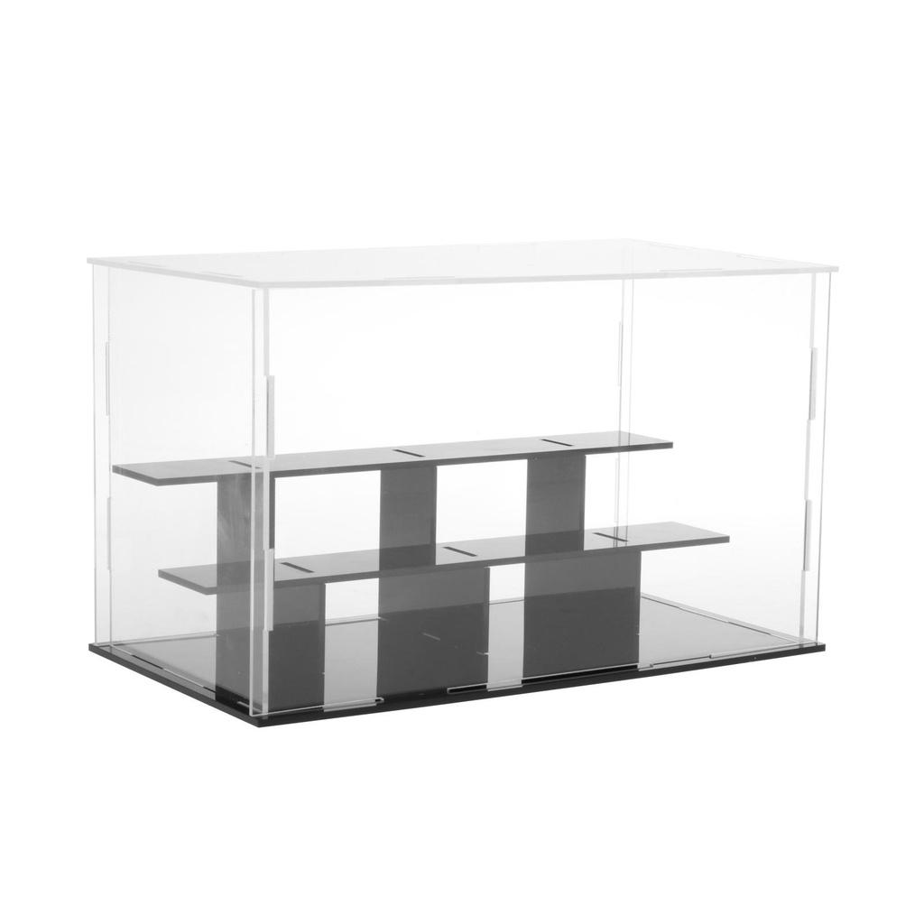 Kích thước 21 x 11 x 13 cm,Hộp Mica Trưng Bày Mô Hình 2 Tầng Chống Bụi Bẩn - Loại Lắp Ghép