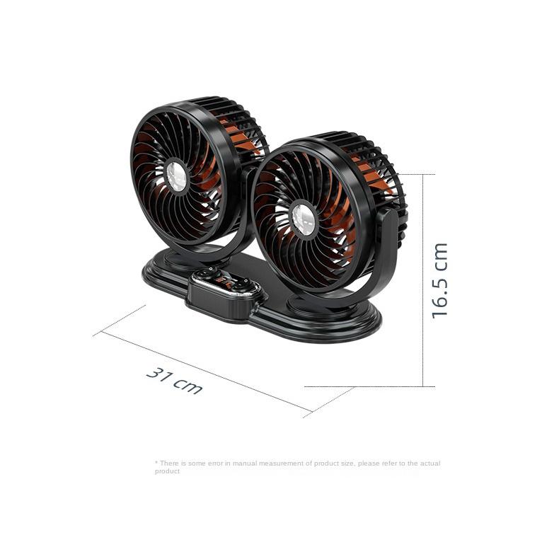 Quạt Điều Hòa Mini Xoay 360 Độ 12V/24V/USB Cho Xe Hơi