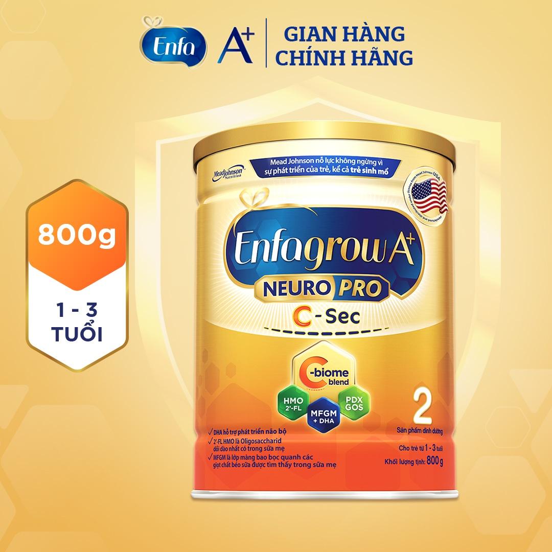 Sản phẩm dinh dưỡng Enfagrow A+ NeuroPro 2 C-Sec 800g