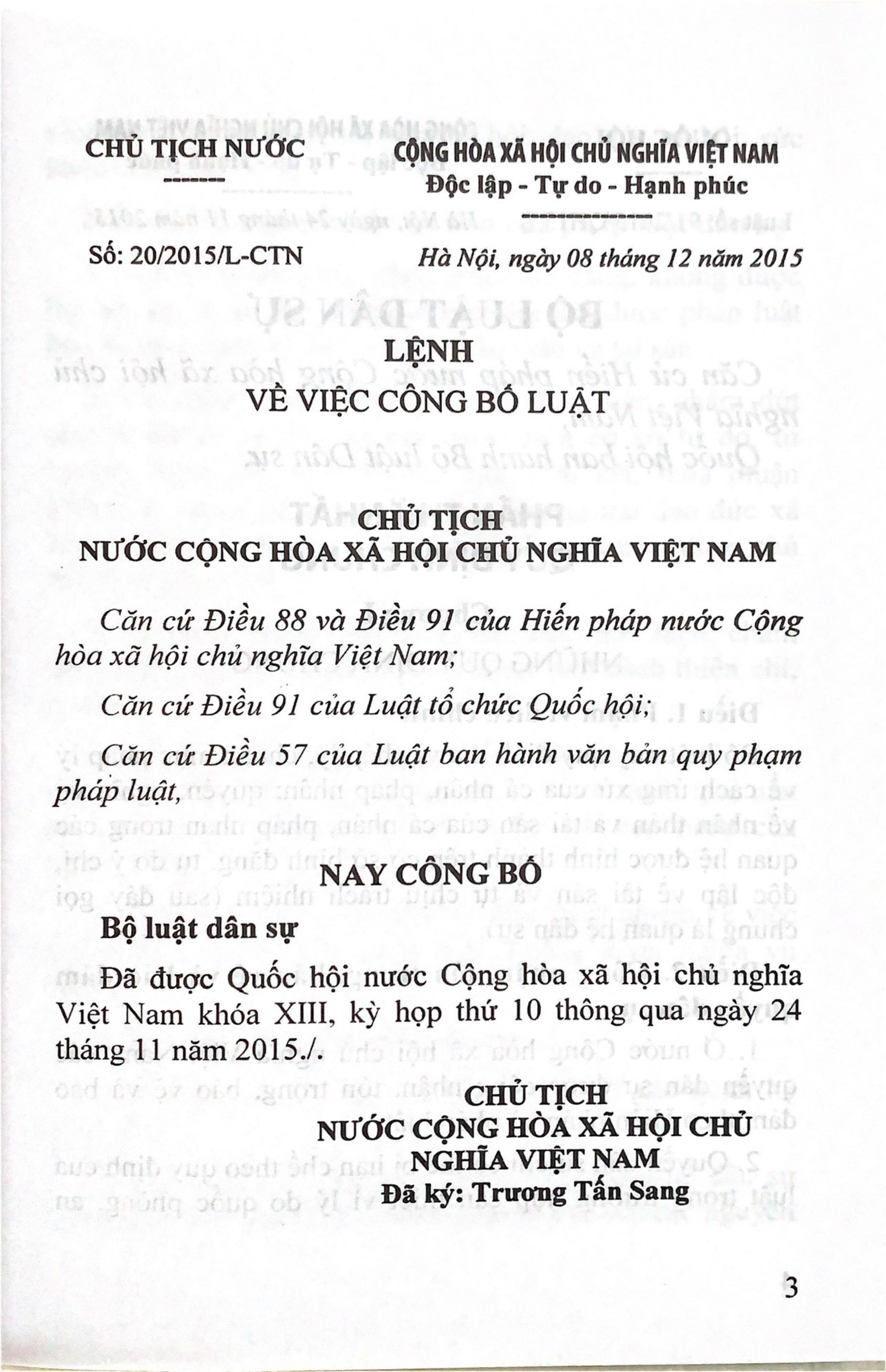 Bộ luật Dân sự