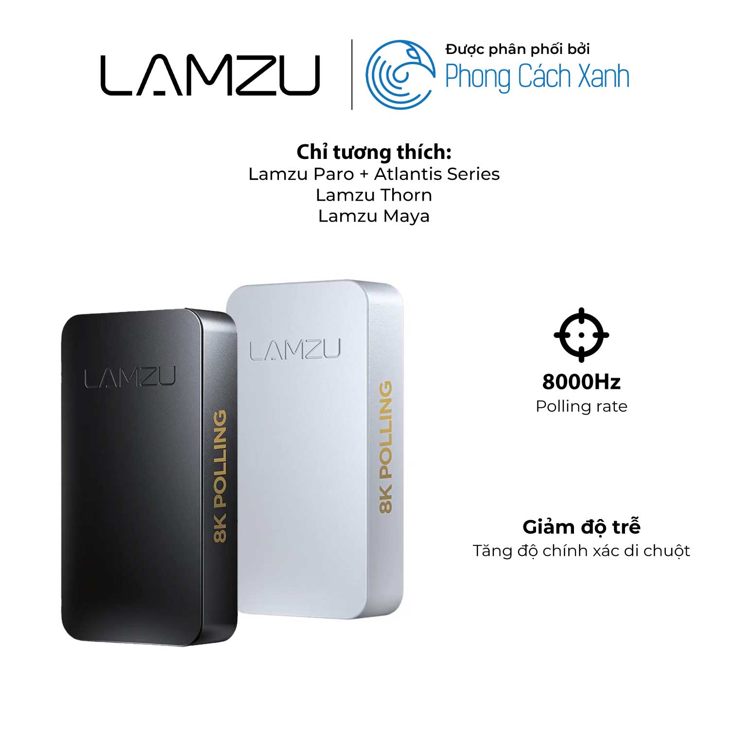 Receiver 8KHz cho chuột Lamzu - Chỉ hỗ trợ MCU Nordic - Hàng Chính Hãng
