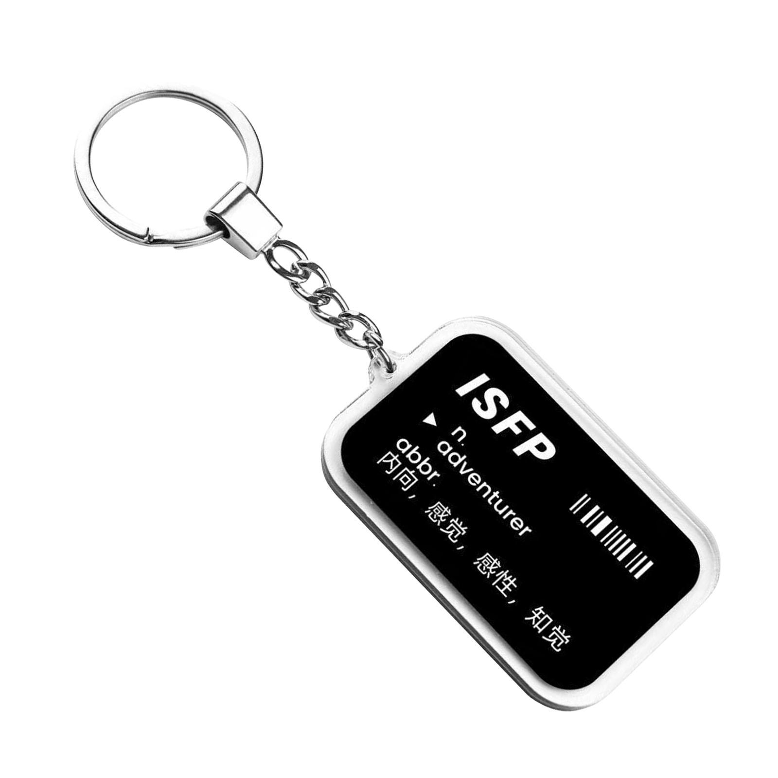 Keychain with Personality Words Pendant Hanging Pendant Acrylic Keychains Keyfob Car Keyring Key Chain Key Holder Ornament for Wallet Decor