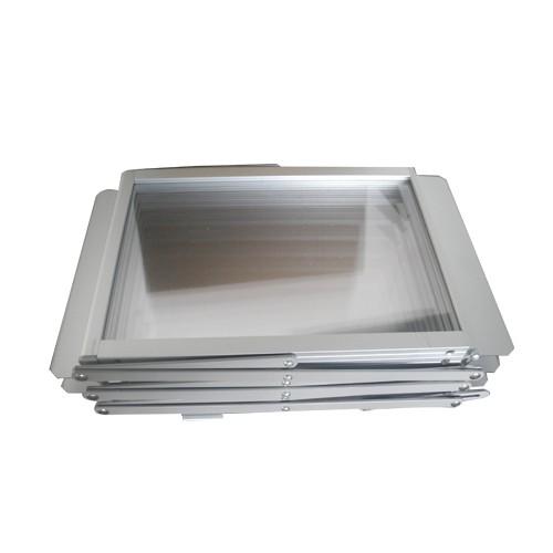 Giá kệ để catalo brochure,tờ rơi khổ A4 bằng mica nhôm