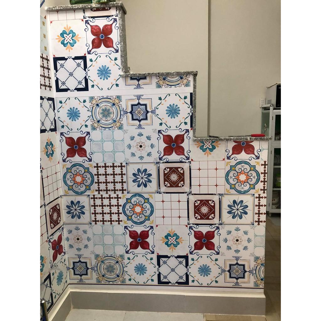 Decal Gạch Bông C102 - Set 30 ô 20x20cm - Decal Dán tường Trang trí