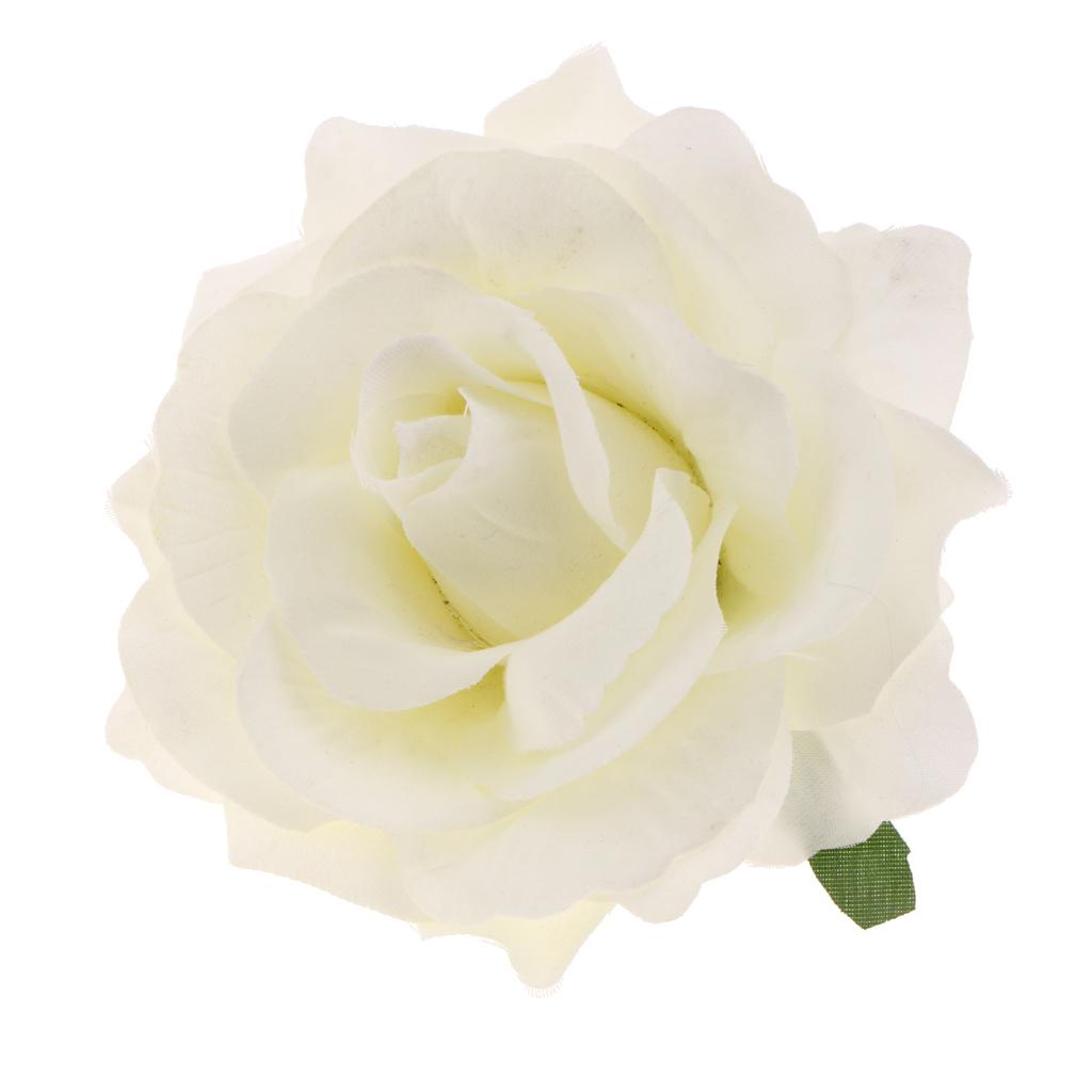 5pcs Artificial Silk Rose Flower Heads DIY Bouquet Wedding Decor