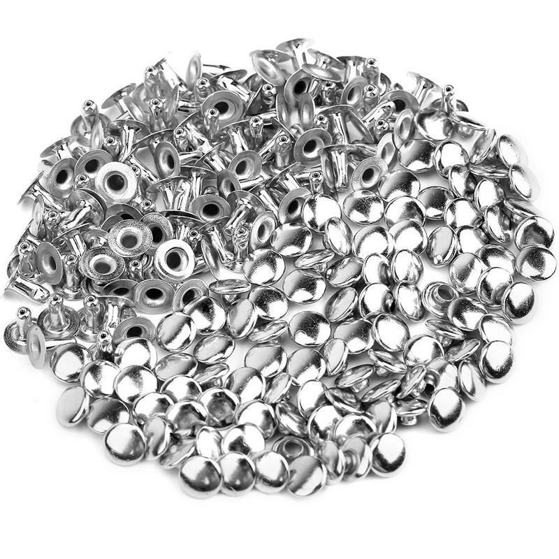 100pcs 6mm Round Mushroom Shaped Metal Rivets DIY Punk Style