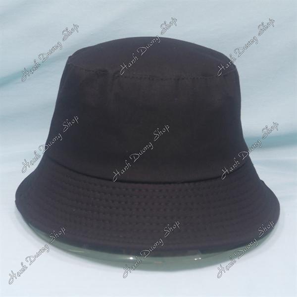 Nón tai bèo mũ bucket vành nhỏ thêu chữ Nbivesrt - Đen