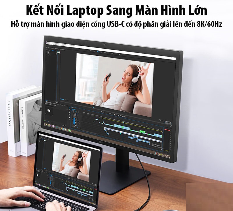 Cáp USB Type-C Thunderbolt 4 Dài 0.8M Hỗ Trợ 8K@60Hz Ugreen 30389 - Hàng Chính Hãng