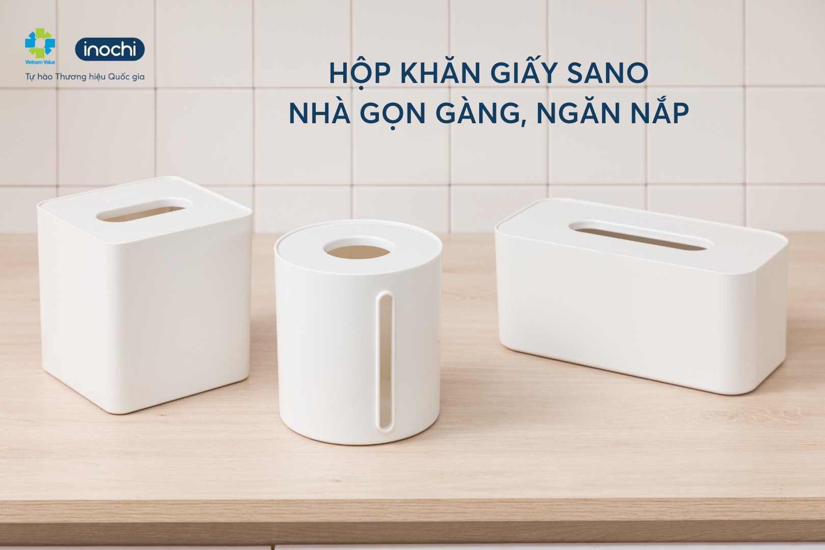Hộp khăn giấy chữ nhật Inochi Sano