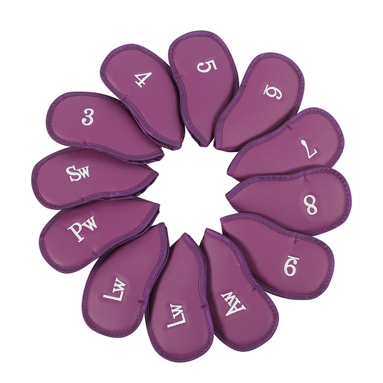 12Pcs Golf Iron Covers Set Golf Club Head Covers Gift, Embroidered Cover Head Protector with Number Tags for Most Irons Head, Travel