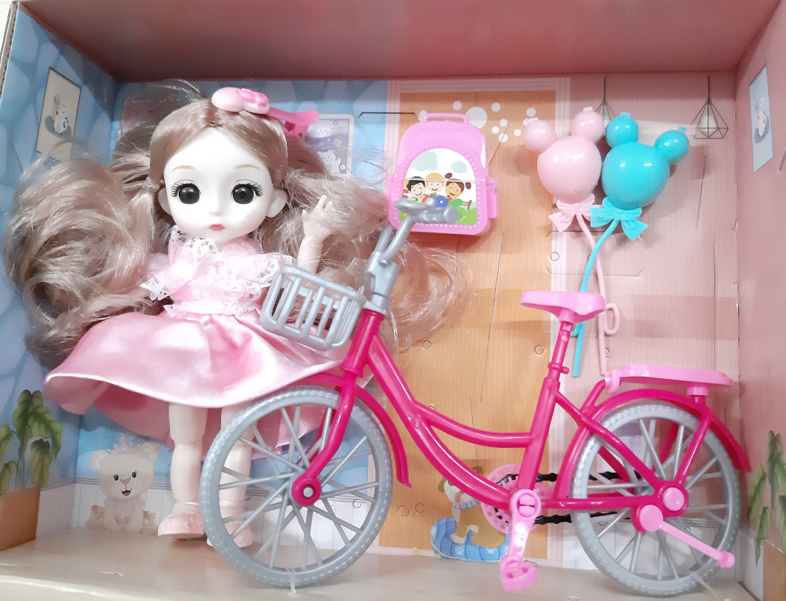 (HÀNG VỪA VỀ) Đồ chơi búp bê có khớp cho bé gái trên 2 tuổi có xe ngựa ké, kết hợp hài hòa đẹp mắt