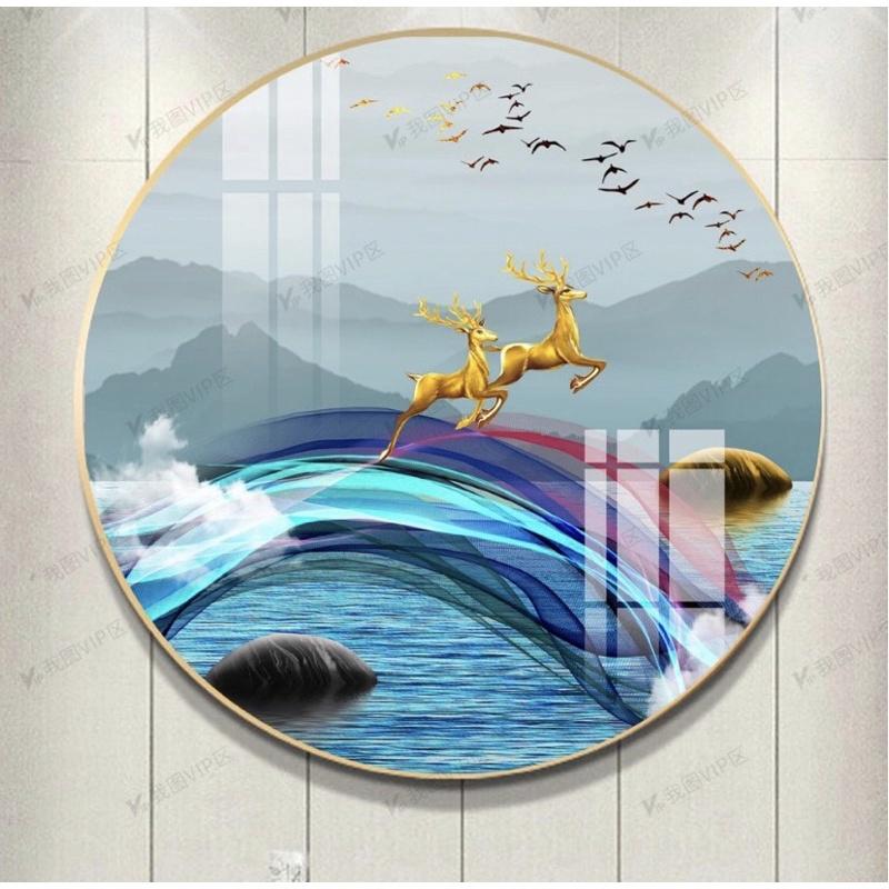 Tranh Tráng Gương Hình Tròn Cao Cấp
