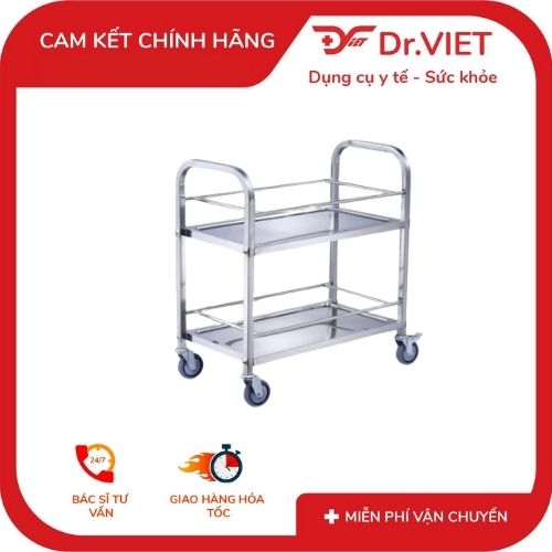 Xe đẩy DCG-38 - 50x80 - 2 tầng - có tay đẩy