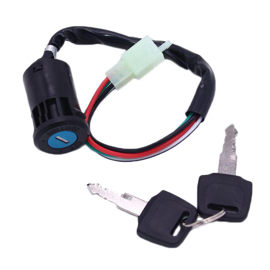 Ignition Key Barrel Switch 4 Wires 50cc 70cc 90cc 110cc 125cc Quad Dirt Pit Bike