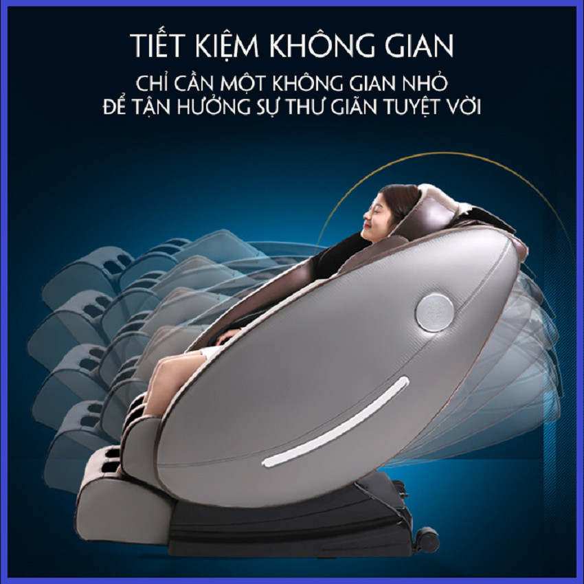 Ghế MASSAGE toàn thân thư giãn trị liệu thế hệ mới bảng điều khiển cảm ứng, loa bluetooth. Tặng kèm bộ 2 ghế đôn sofa cao 42cm màu tặng ngẫu nhiên