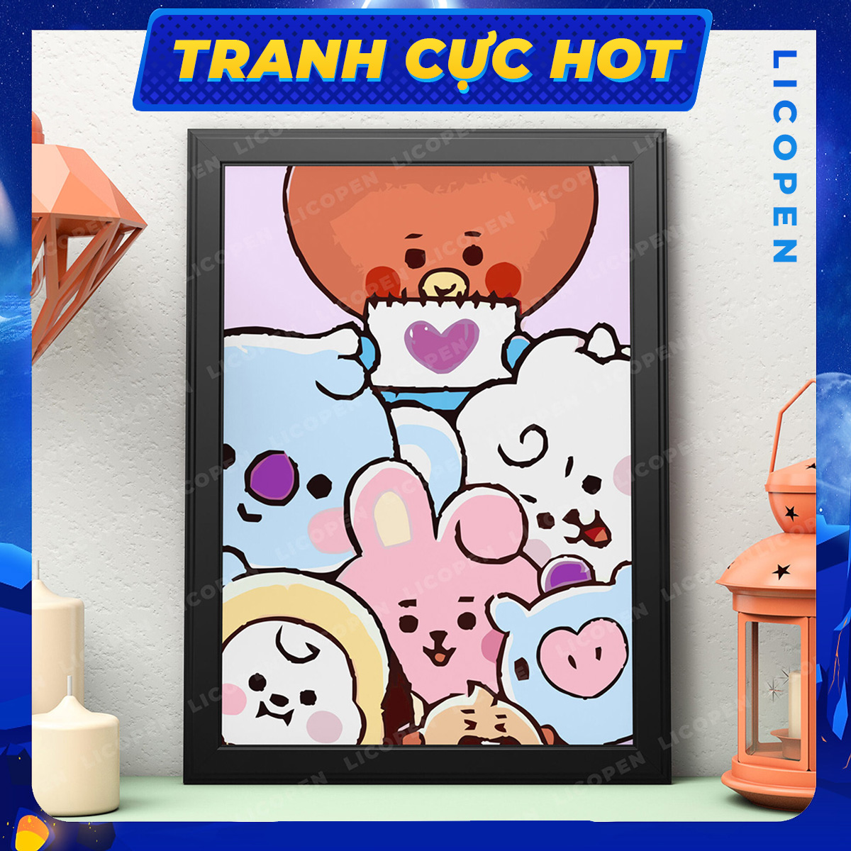 Tranh Tô Màu Theo Số - Tranh BT21 – MS432