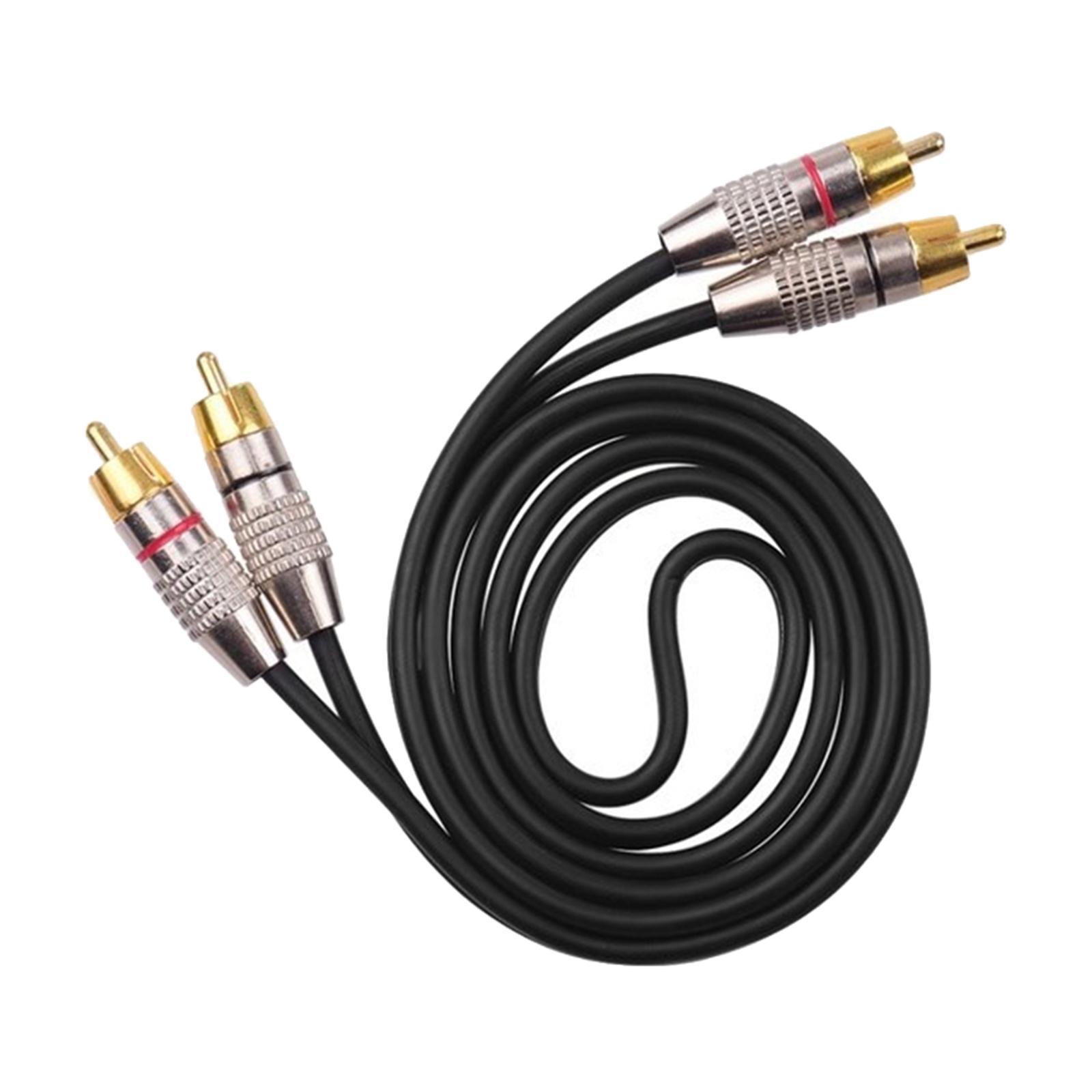 2RCA to 2RCA Stereo Audio Cable Multipurpose for Subwoofer Home Audio