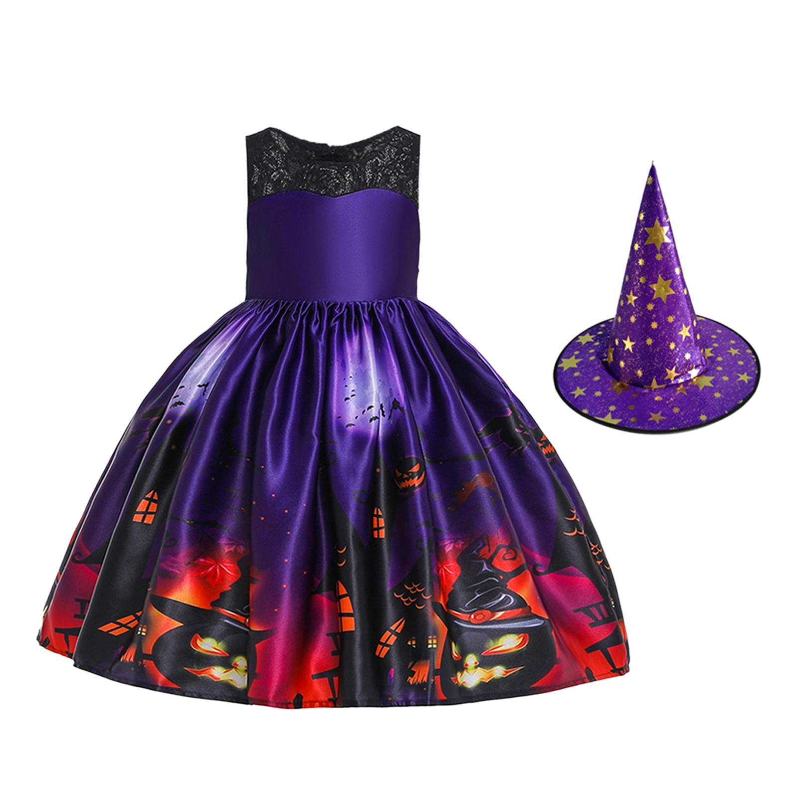 Girl Witch Halloween Costume Dress Fancy Dress Cosplay Festival Party Outfit