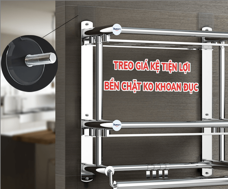 Miếng dán thanh chắn giường không phải khoan đục