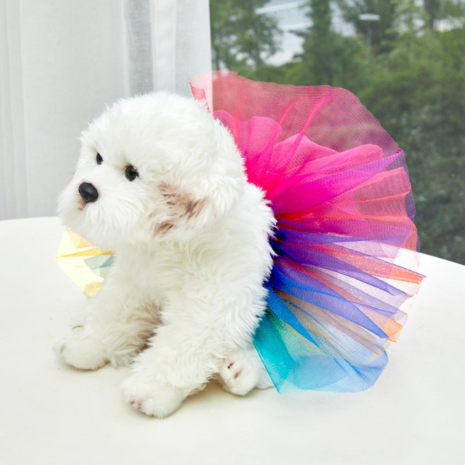 Pet Summer Gauze Dress Dog Dress Puppy Clothes Party Favor Tutu Skirt Outfit Tutu Skirt Costume Pet Costume for Holiday Engagement Halloween