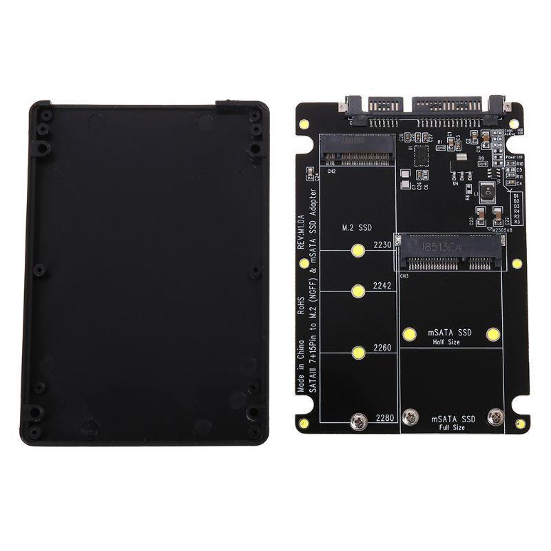 Thẻ Chuyển Đổi 2 Trong 1 Ngff M.2 B + M Key Mini Pci-E Or Msata Ssd Sang Sata Iii Cho Full Msata Ssd / 2230 / 2242 / 2260 / 22x80 M2