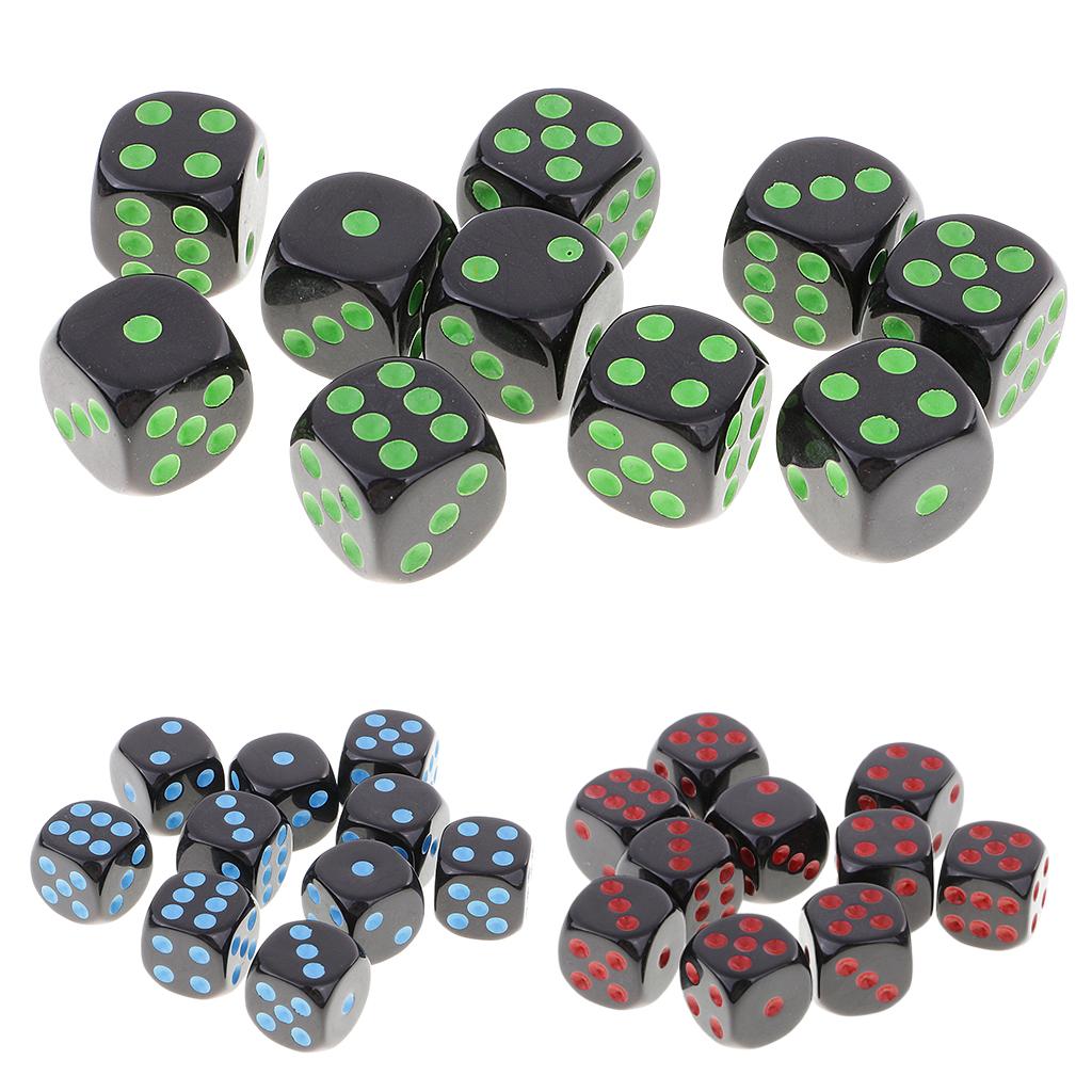 10 Miếng D6 Dice Set Cho Dungeon Và Dragons RPG Board Game