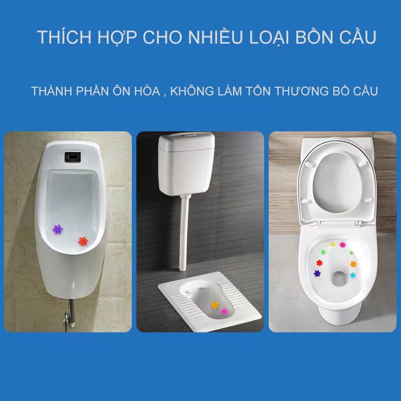 Gel khử mùi bồn cầu hương thơm hoa, thơm ngát mùi hoa, 1 cây bơm 14 hoa