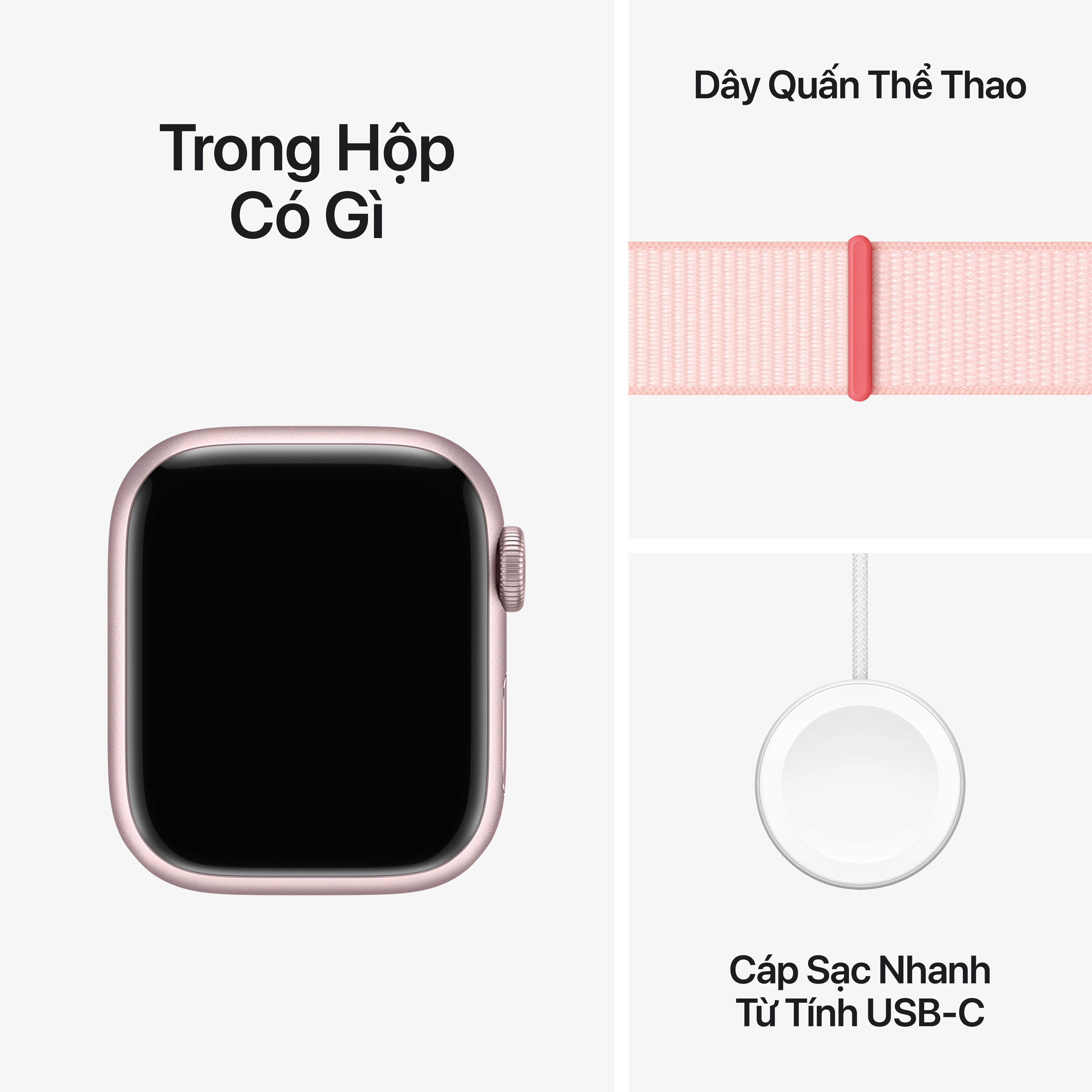 Apple Watch Series 9 GPS Sport Loop (Viền Nhôm, Dây vải)