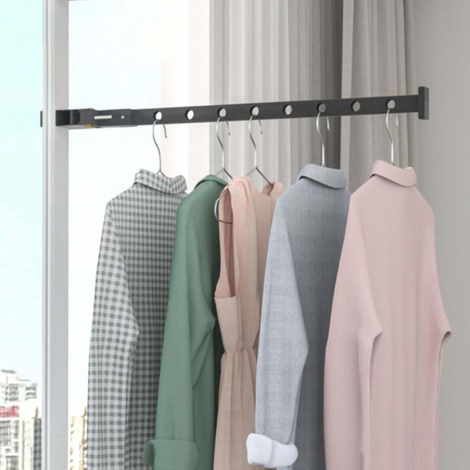 Folding Clothes Hanger Punch Free Balcony Kids short