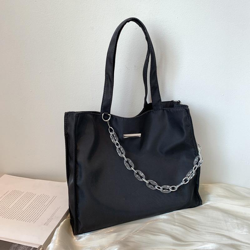 Lớn Thường Ngày Tote Túi Đơn Giản Thiết Kế Túi Xách Cho Nữ Dây Chuyền Túi Đeo Vai Nữ Thời Trang Du Lịch Túi Shopping