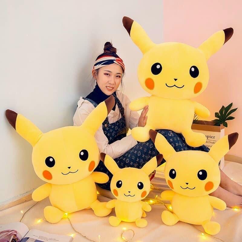 Gấu bông Pikachu cao cấp mềm mịn, dành tặng bạn gái, bé trai, bé gái...