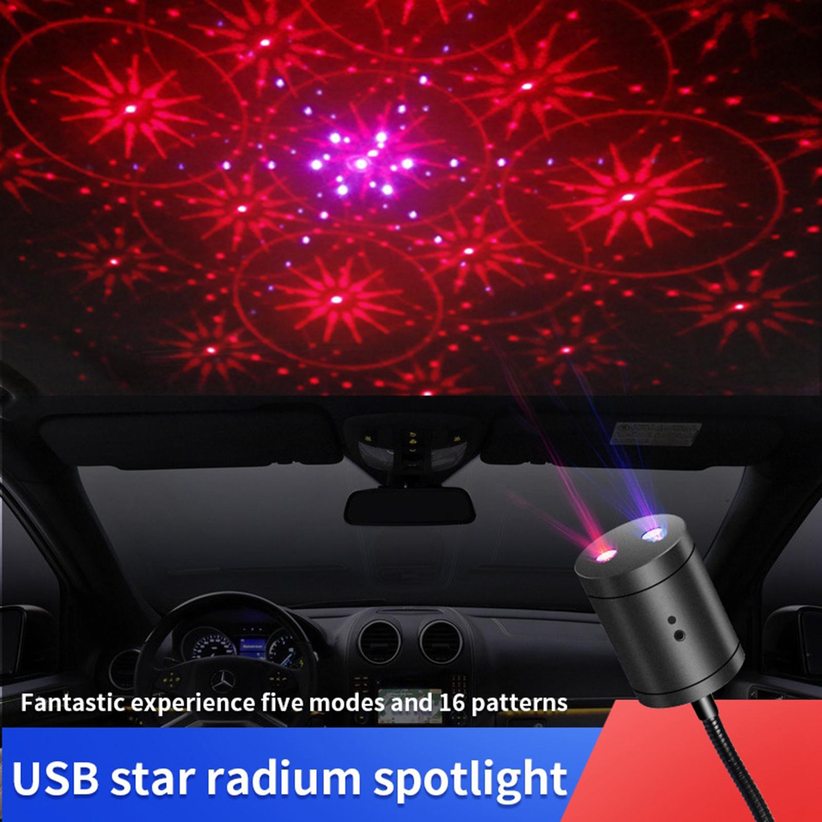 Mini USB LED Car Roof Ceiling Star Night Lights Projector Light Car Atmosphere Light Christmas Ornament
