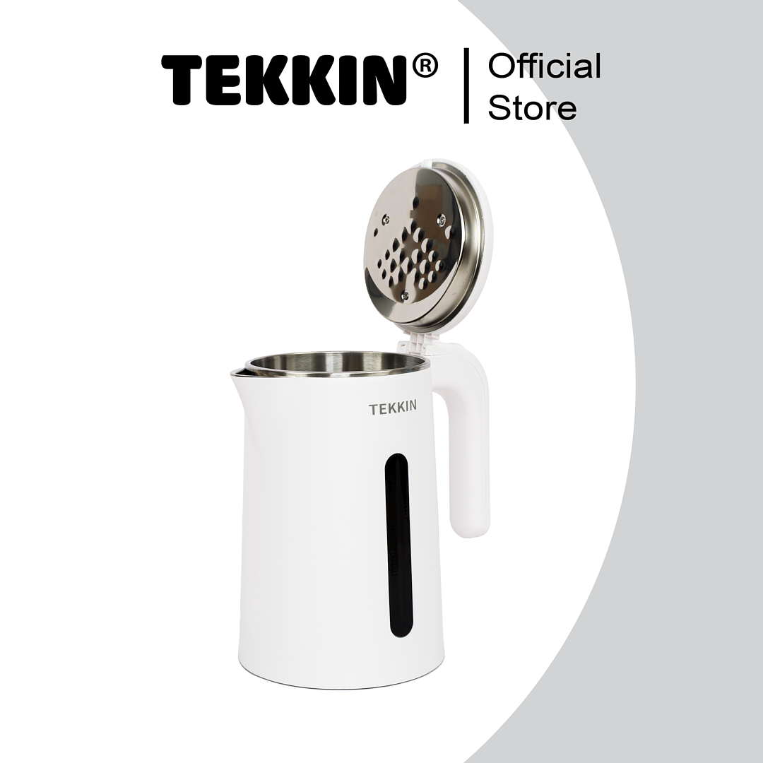 Ấm siêu tốc tự ngắt TEKKIN TI-2845 dung tích lớn 2.3L (dung tích sử dụng 1.8L) 2 lớp công suất 1500W bảo hành 12 tháng - hàng chính hãng