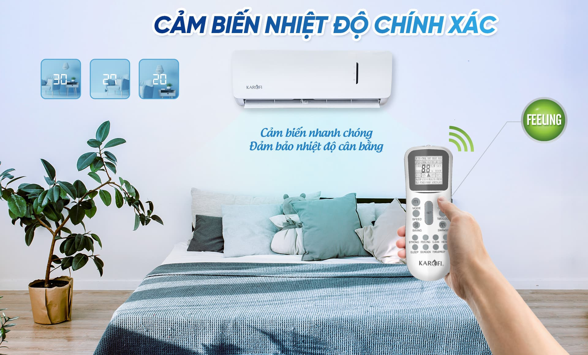 Điều Hòa Karofi KDC-WF09, 9000BTU- Hàng Chính Hãng - Giao Hàng Toàn Quốc