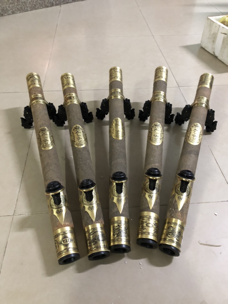 Điếu Quế Bọc Đồng dài 65cm