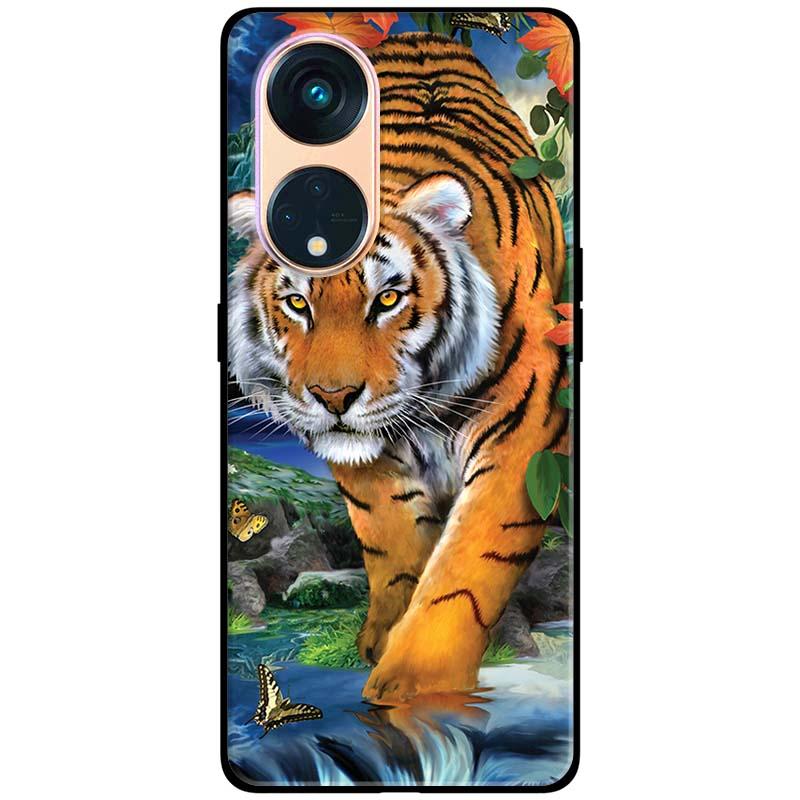 Ốp lưng dành cho Oppo Reno 8T 4G - Reno 8T 5G - Reno 10 5G - Reno 10 Pro 5G - Nền Hổ Mẫu 1 - Hàng Chính Hãng