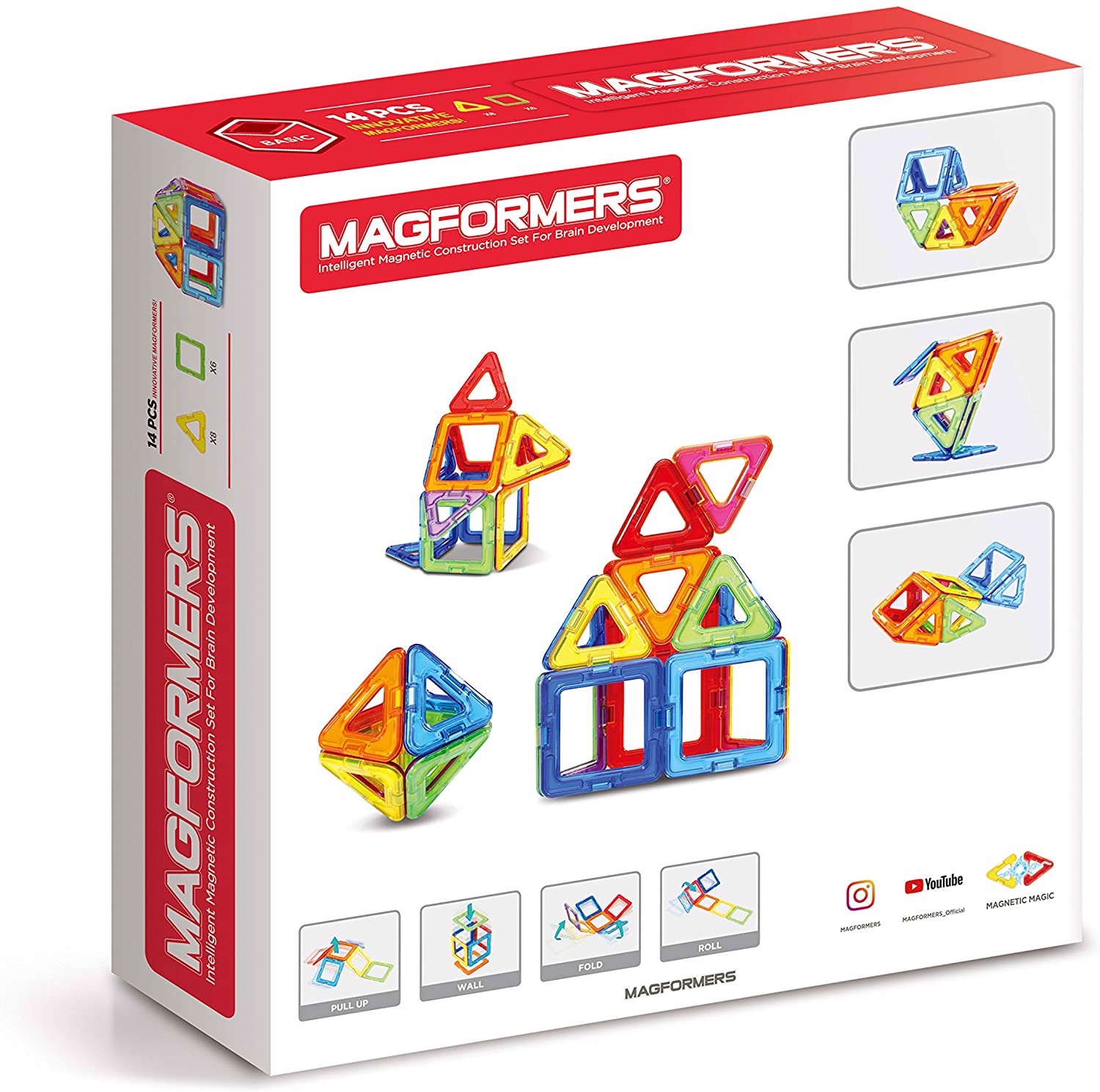 Đồ chơi xếp hình nam châm 3D Magformers cơ bản 14 mảnh