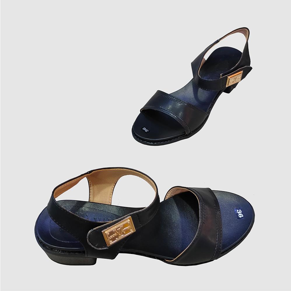 Giày Sandal Nữ Cao Gót Da Bò Thật TiTi ĐÔ Cao Cấp 4cm DNU2093d