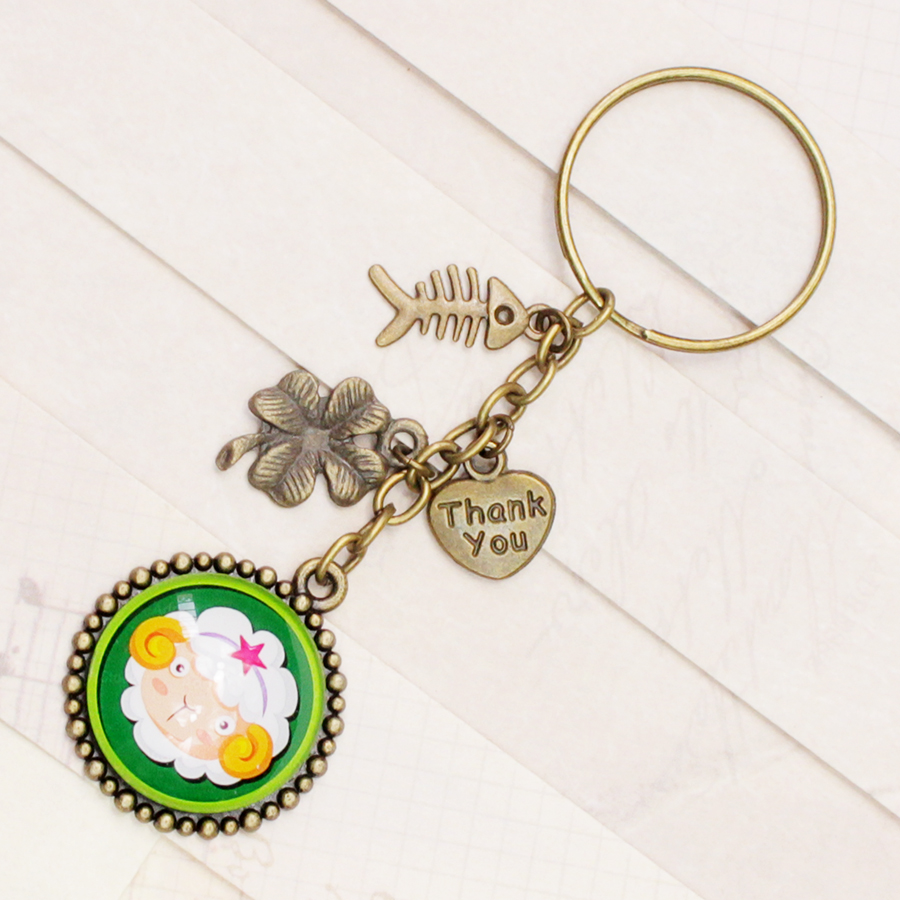 Móc khóa 12 cung hoàng đạo Zodiac màu sắc tươi sáng siêu đẹp 06646-MK0029