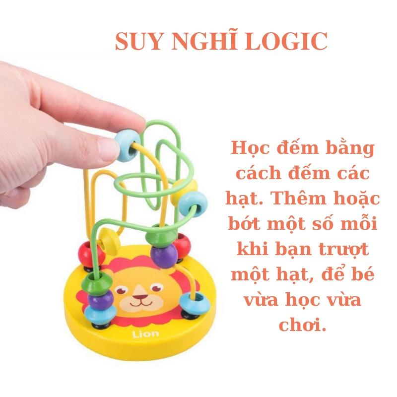 Đồ chơi trí tuệ, combo 6 món đồ chơi gỗ Montessori cho bé thông minh, phát triển tư duy cho bé từ 1 - 6 tuổi